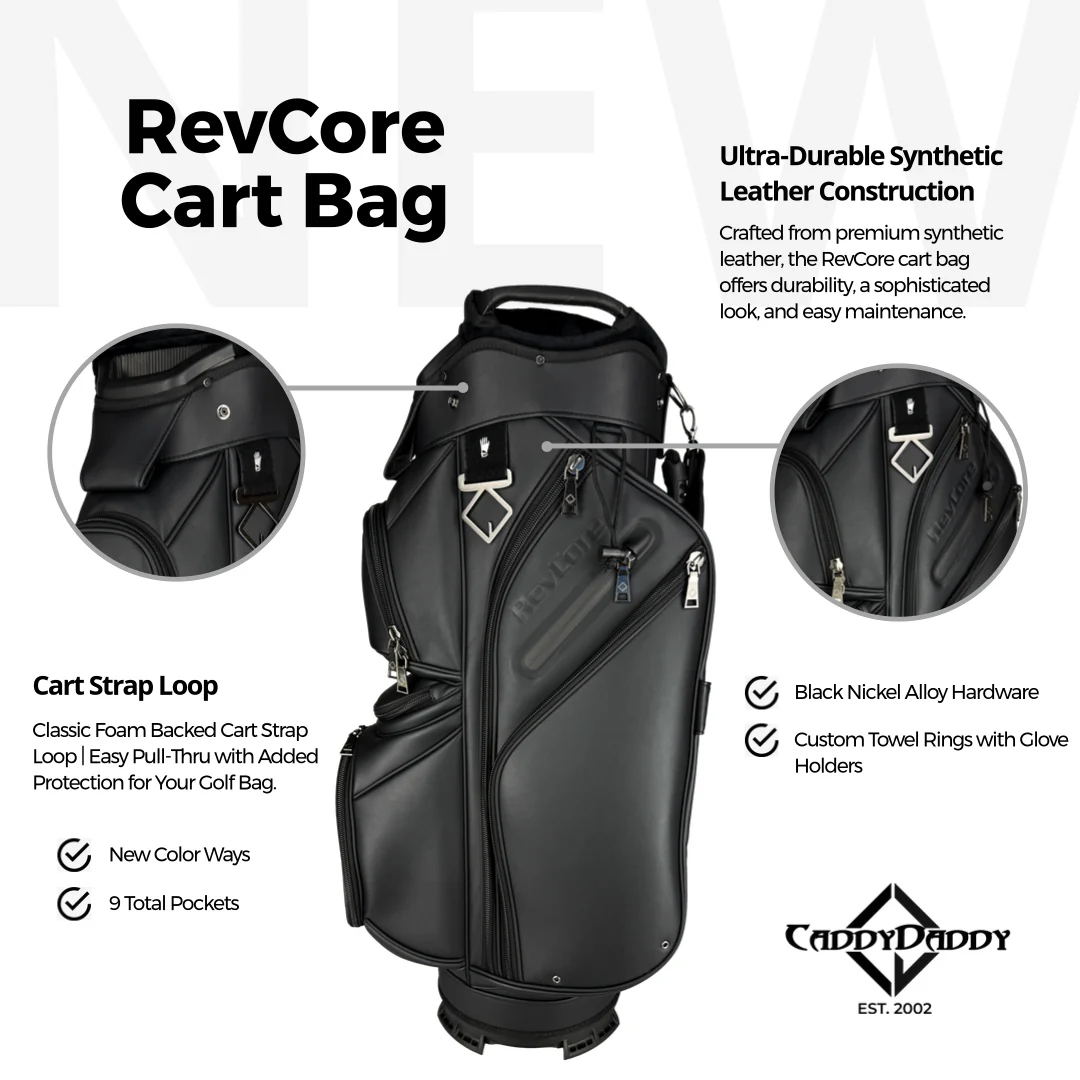 RevCore Lux Golf Cart Bag | 14 Way Velvet Lined Dividers - Image 8